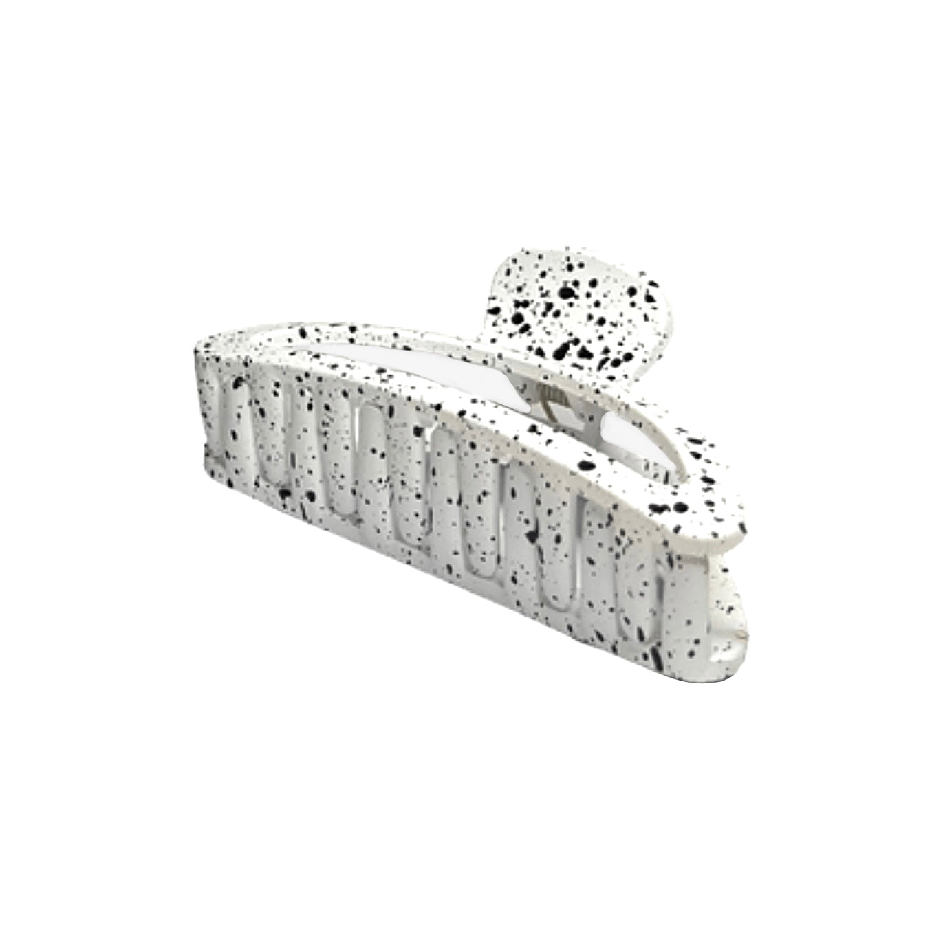 BLAIR HAIR CLAW | WHITE WITH BLACK SPLATTER