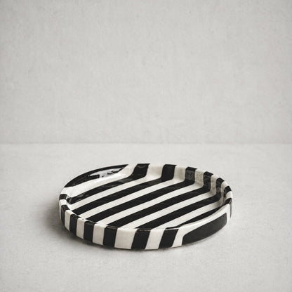 Noir Striped Dish