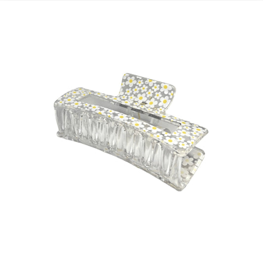 ZARA HAIR CLAW | CLEAR / DAISY