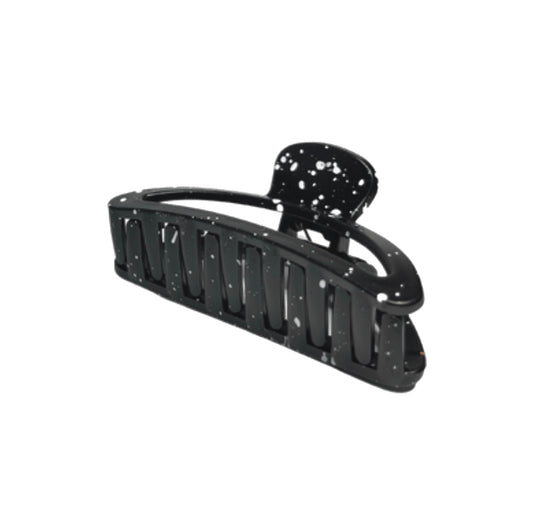 BLAIR HAIR CLAW | BLACK WITH WHITE SPLATTER