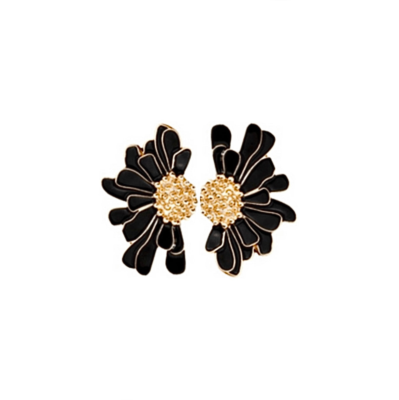 DAISY EARRINGS | BLACK