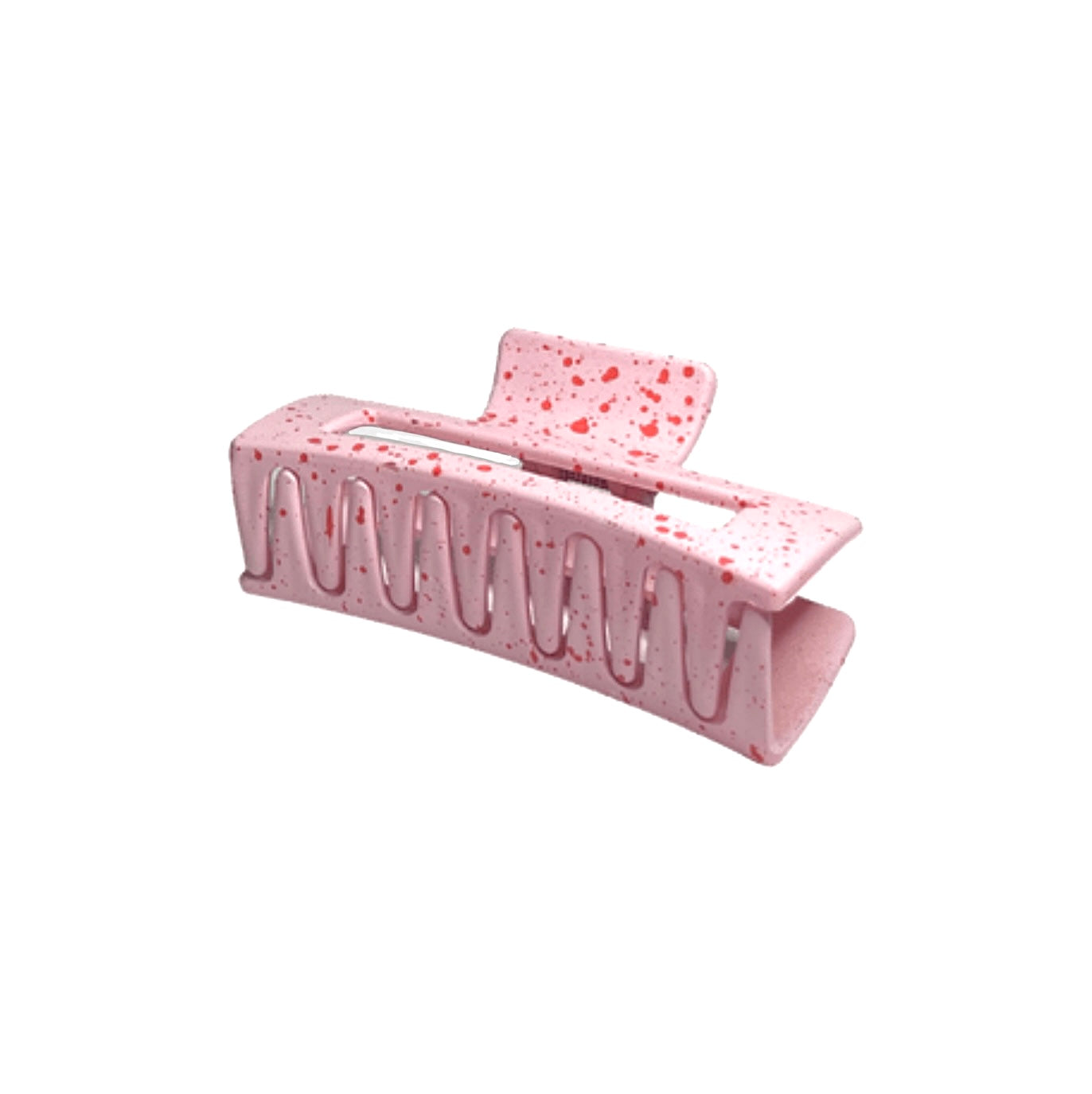 ZARA HAIR CLAW | PINK WITH RED SPLATTER