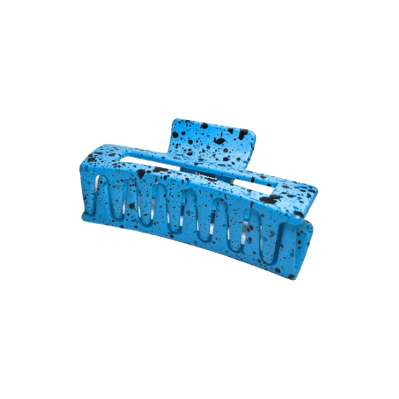 ZARA HAIR CLAW | BLUE WITH BLACK SPLATTER