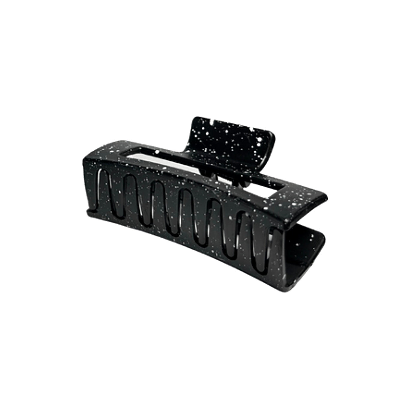 ZARA HAIR CLAW | BLACK WITH WHITE SPLATTER